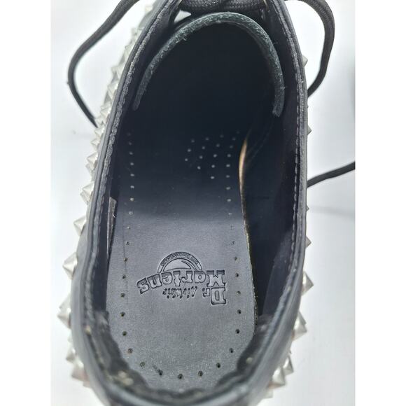 Near Mint Dr. Martens 1461 Stud Wanama Black Leather Oxfords US Men 5 Women 6 - Picture 15 of 16